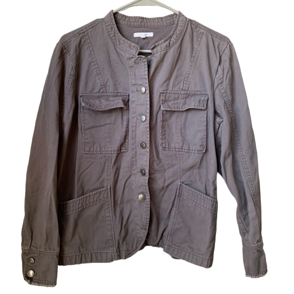 MAURICE’S Women’s Brown Grey Metal Button Jacket